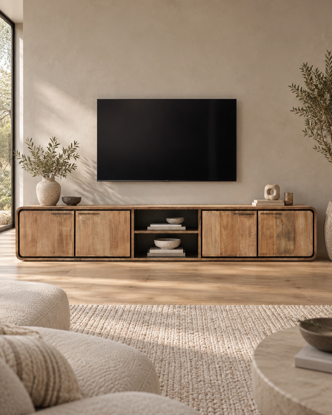 Meuble TV Evo en teck